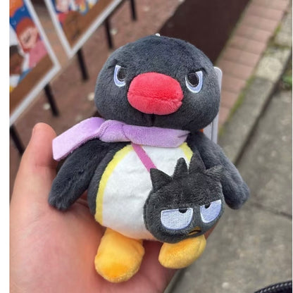 Pingu × Hapidanbui | Pingu with Badtz-maru Shaped Bag Plush Keychain Bag Charm Mascot Holder (Kakigori Pop-Up 2026)
