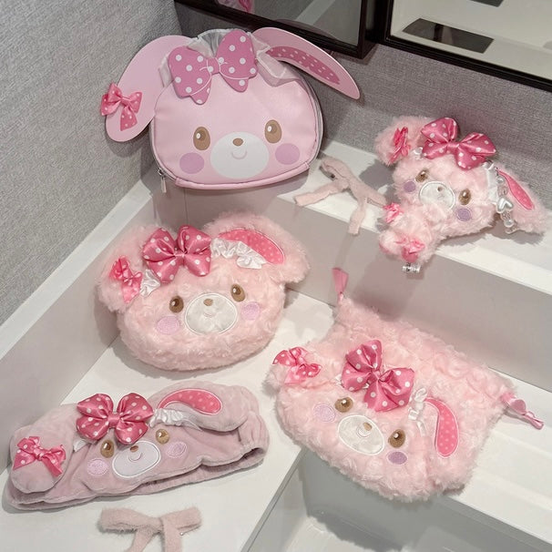 SANRIO | Bonbonribbon Curly Fur Head Dress Face Pouch 120x180x60mm