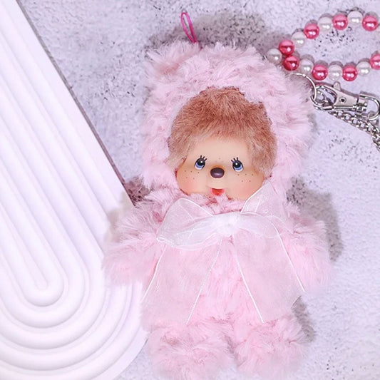 Monchhichi | Bear Mascot Holder Bag Charm Keychain (Pink)