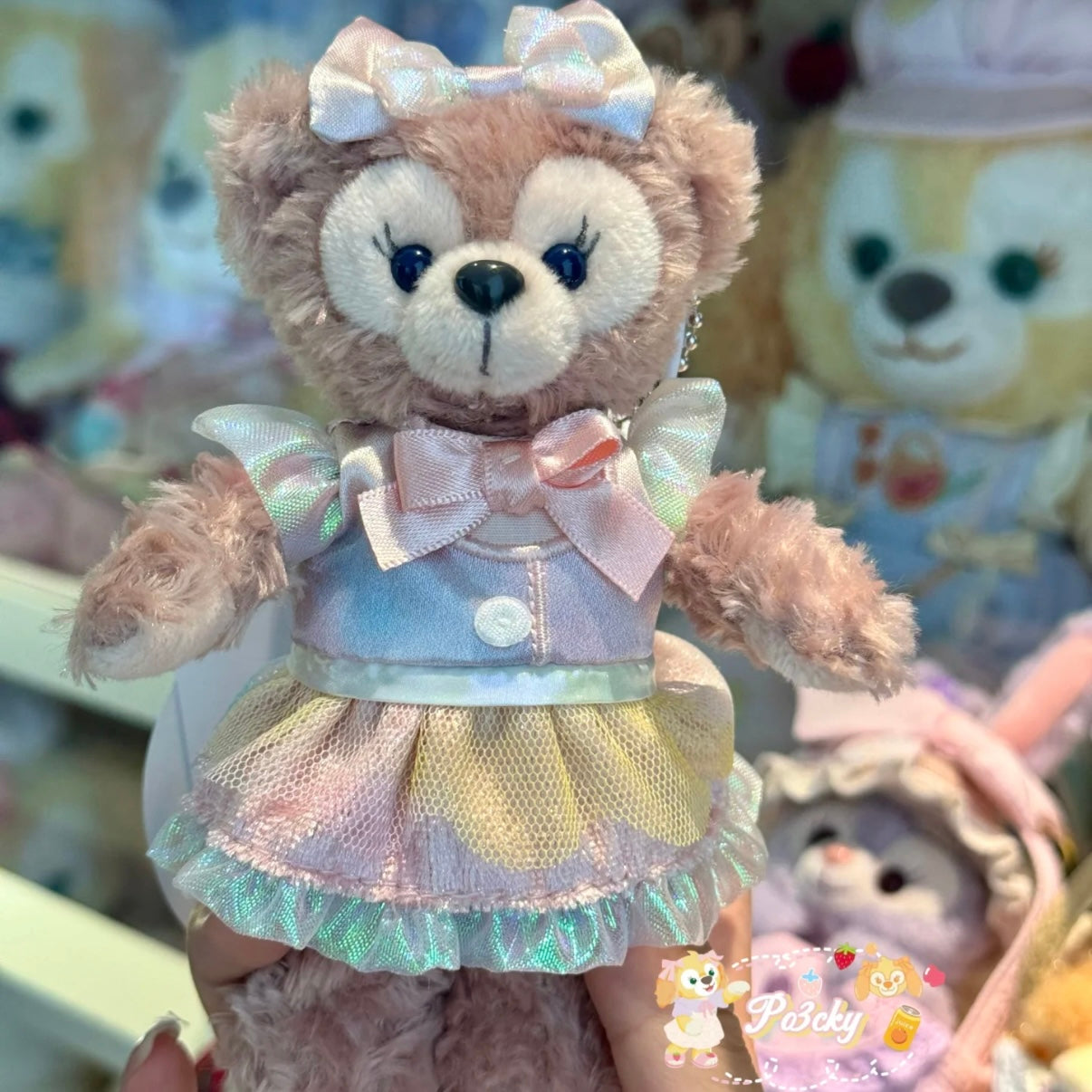 DISNEY | TokyoDisneySea Duffy and Friends ShellieMay Mascot Holder Plush Keychain with Badge (20th Anniversary