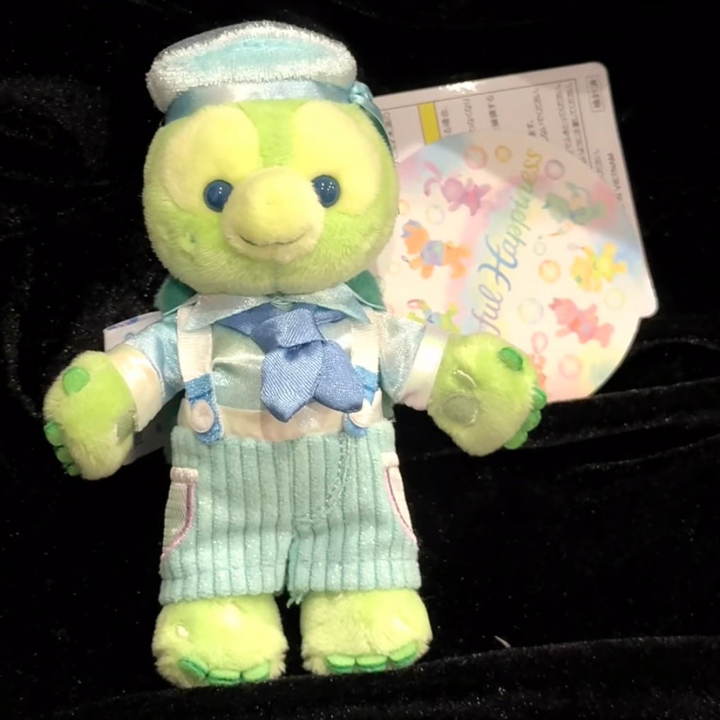 DISNEY | TokyoDisneySea Duffy and Friends OluMel Mascot Holder Plush Keychain with Badge (20th Anniversary - Colorful