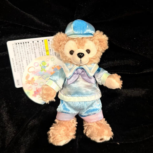 DISNEY | TokyoDisneySea Duffy and Friends Duffy Mascot Holder Plush Keychain with Badge (20th Anniversary - Colorful