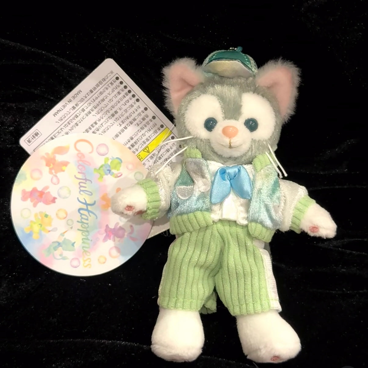 DISNEY | TokyoDisneySea Duffy and Friends GelaToni Mascot Holder Plush Keychain with Badge (20th Anniversary - Colorful