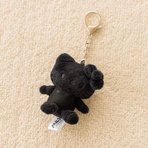 and St Me% x Sanrio Hello Kitty | Mini Mascot Holder Plush Keychain 13cm 5th Ver. (Black)