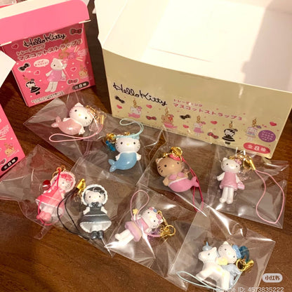 SANRIO | Hello Kitty Secret Trading Mascot Phone Strap Keychain Blind Box 4×3.5cm Vol.3 (Style up Ver.) order 8 for a