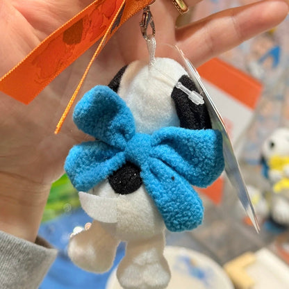 PEANUTS | SNOOPY and LINUS Blue Bow Mascot Holder Bag Charm with Carabiner H8 x W6 x D5.5 cm