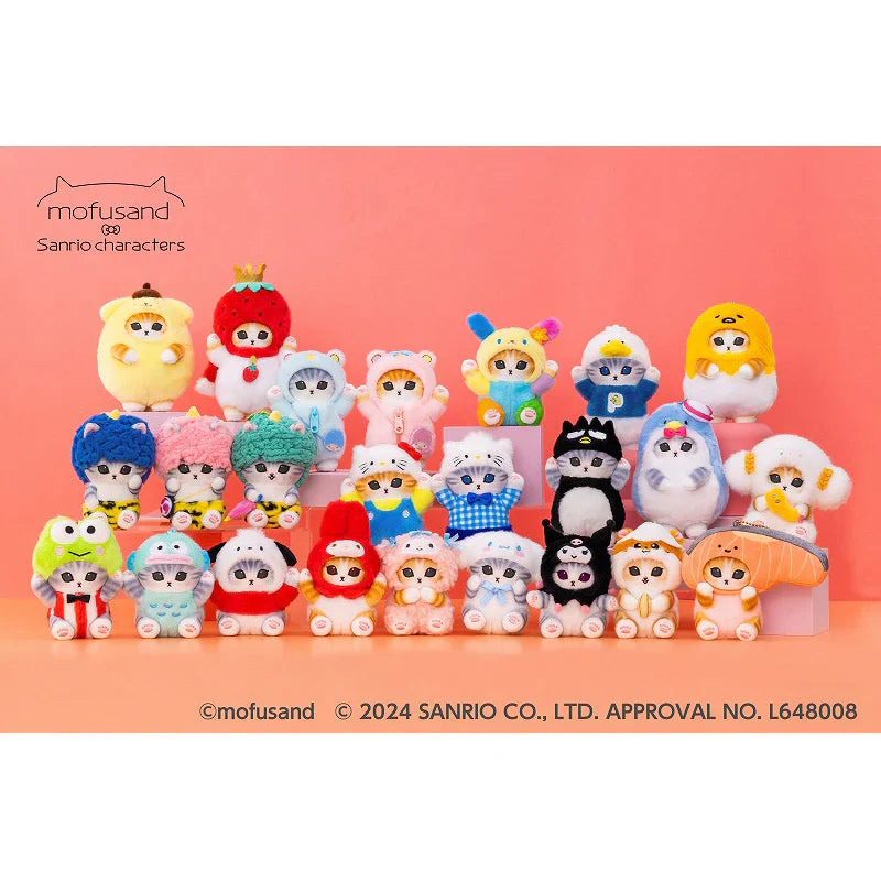 Mofusand X Sanrio | Mascot Holder Keychain Part2 Approx.13Cm 猫福 三丽鸥合作联名款 玩偶挂件/包挂/钥匙链