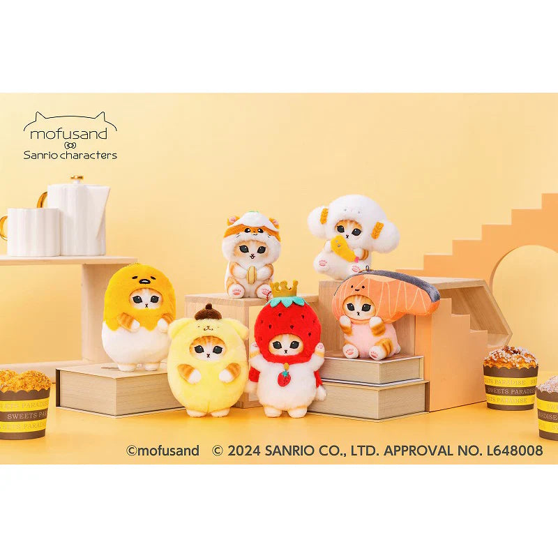 Mofusand X Sanrio | Mascot Holder Keychain Part1 Approx.13Cm 猫福 三丽鸥合作联名款 玩偶挂件/包挂/钥匙链