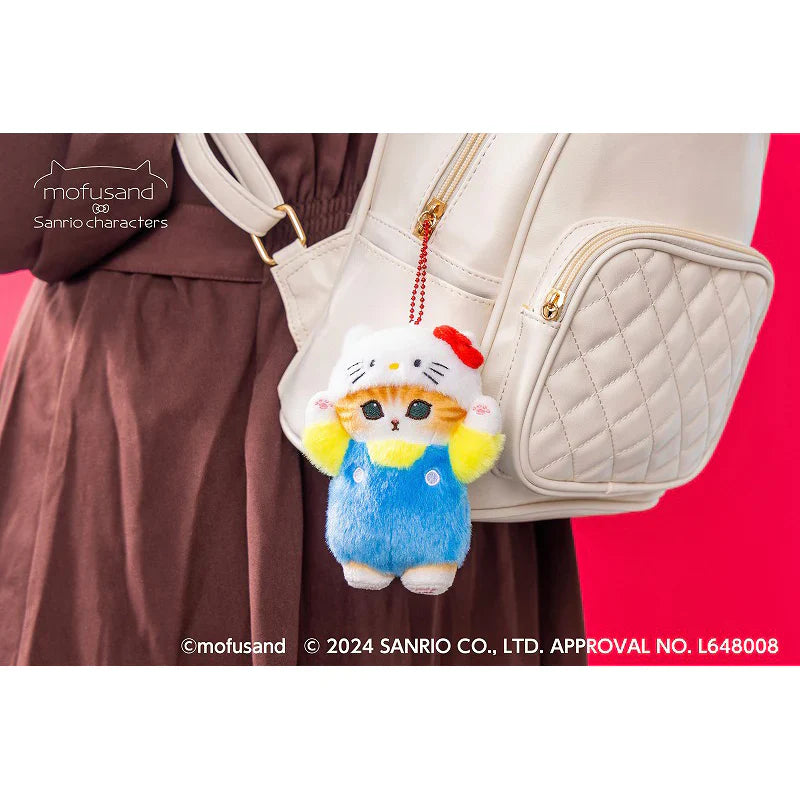 Mofusand X Sanrio | Mascot Holder Keychain Part2 Approx.13Cm 猫福 三丽鸥合作联名款 玩偶挂件/包挂/钥匙链 凯蒂猫Hello Kitty