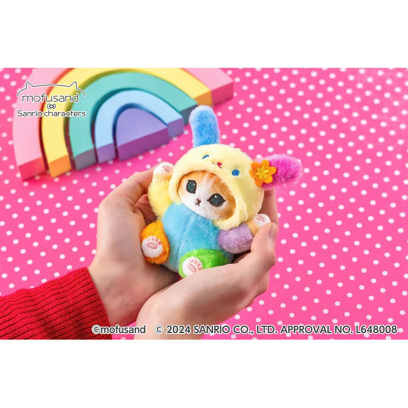Mofusand X Sanrio | Mascot Holder Keychain Part1 Approx.13Cm 猫福 三丽鸥合作联名款 玩偶挂件/包挂/钥匙链 米花兔 Usahana