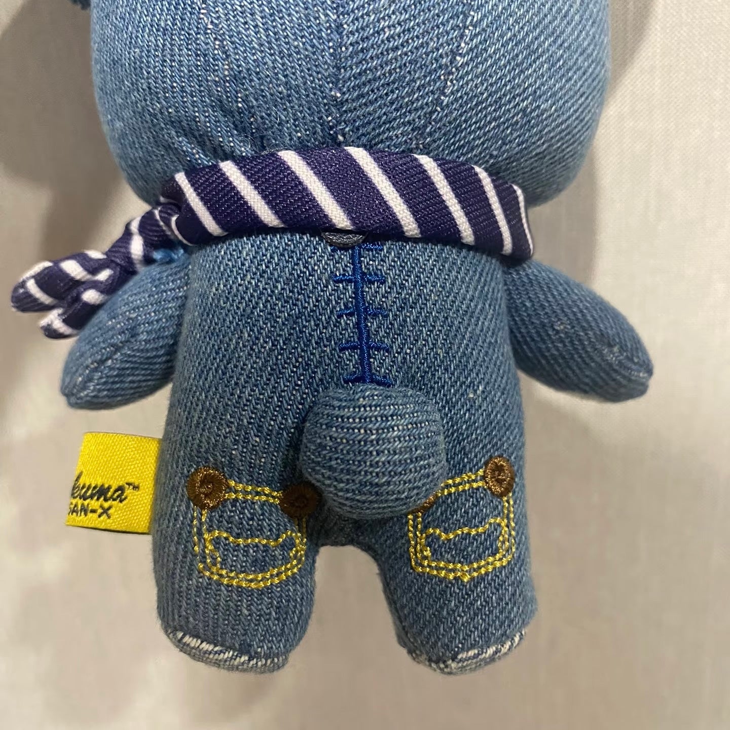 SAN-X | Rilakkuma Mascot Holder Plush Keychain Bag Charm Denim (Kurashiki Limited)