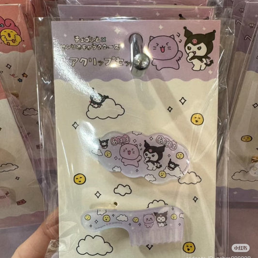 SANRIO x Choigosim | Kuromi Acrylic Hair Clip Set