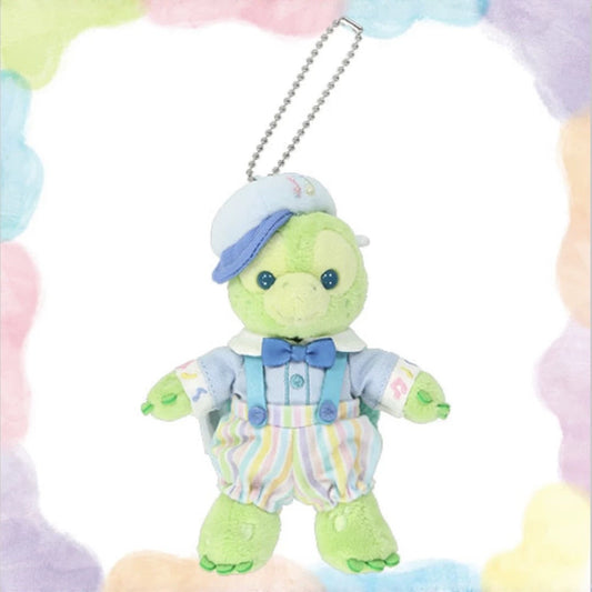 DISNEY | TokyoDisneySea OluMel and Friends Duffy Mascot Holder Plush Keychain with Badge (Heartfelt Letters of