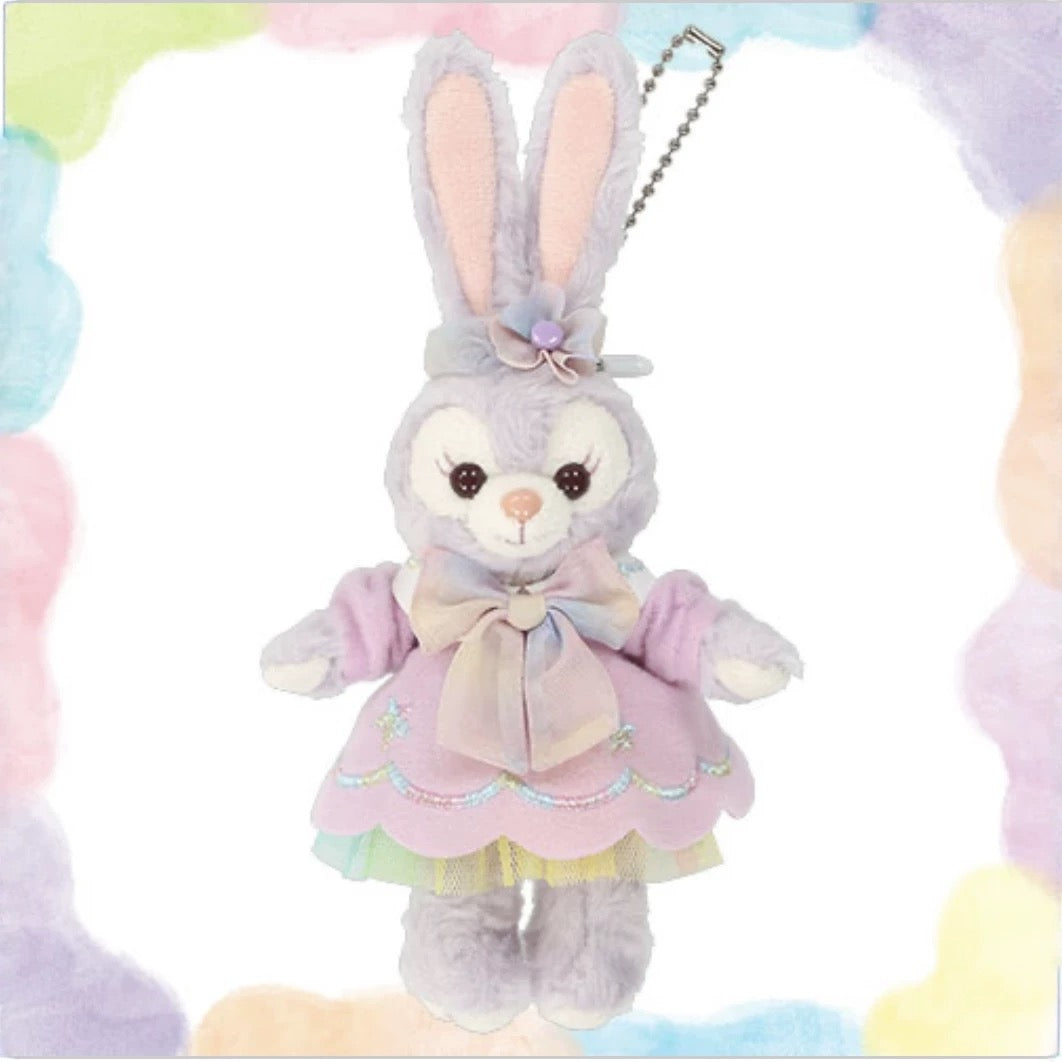 DISNEY | TokyoDisneySea StellaLou and Friends Duffy Mascot Holder Plush Keychain with Badge (Heartfelt Letters of
