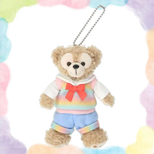 DISNEY | TokyoDisneySea Duffy and Friends Duffy Mascot Holder Plush Keychain with Badge (Heartfelt Letters of