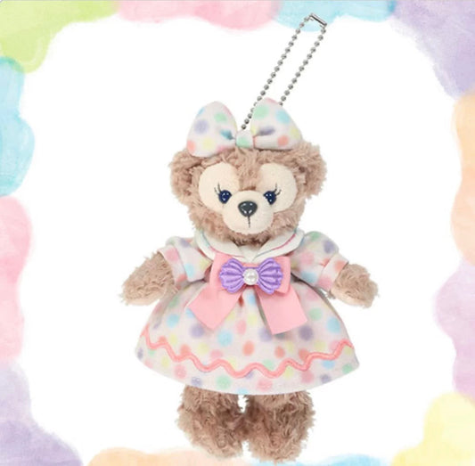 DISNEY | TokyoDisneySea ShellieMay and Friends Duffy Mascot Holder Plush Keychain with Badge (Heartfelt Letters of