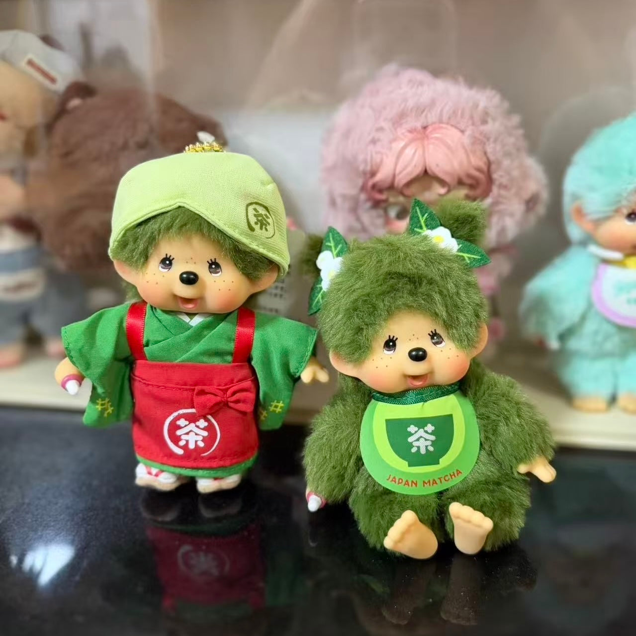 Monchhichi｜Matcha Thick Tea Mascot Holder Plush Keychain Bag Charm (Kyoto Arashiyama)