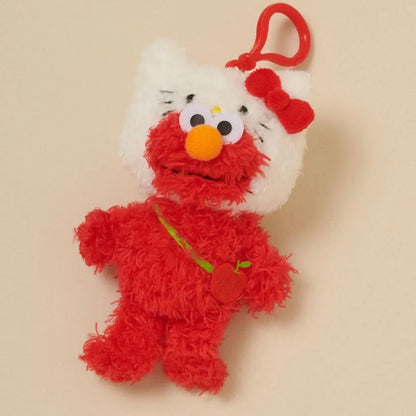 SESAME STREET MARKET x SANRIO | Elmo x Hello Kitty Mascot Holder Bag Charm Keychain