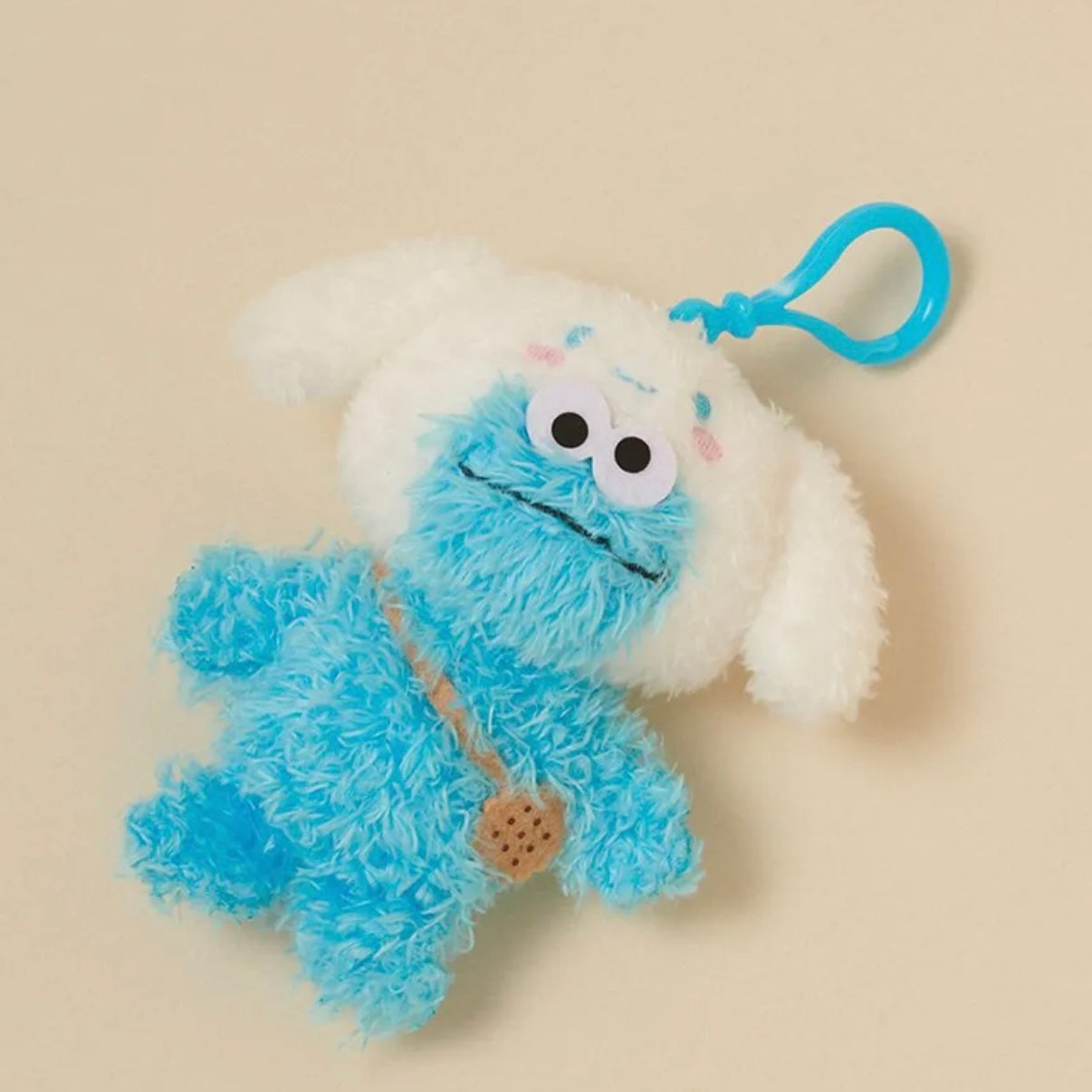 SESAME STREET MARKET x SANRIO | Cookie Monster x Cinnamoroll Mascot Holder Bag Charm Keychain