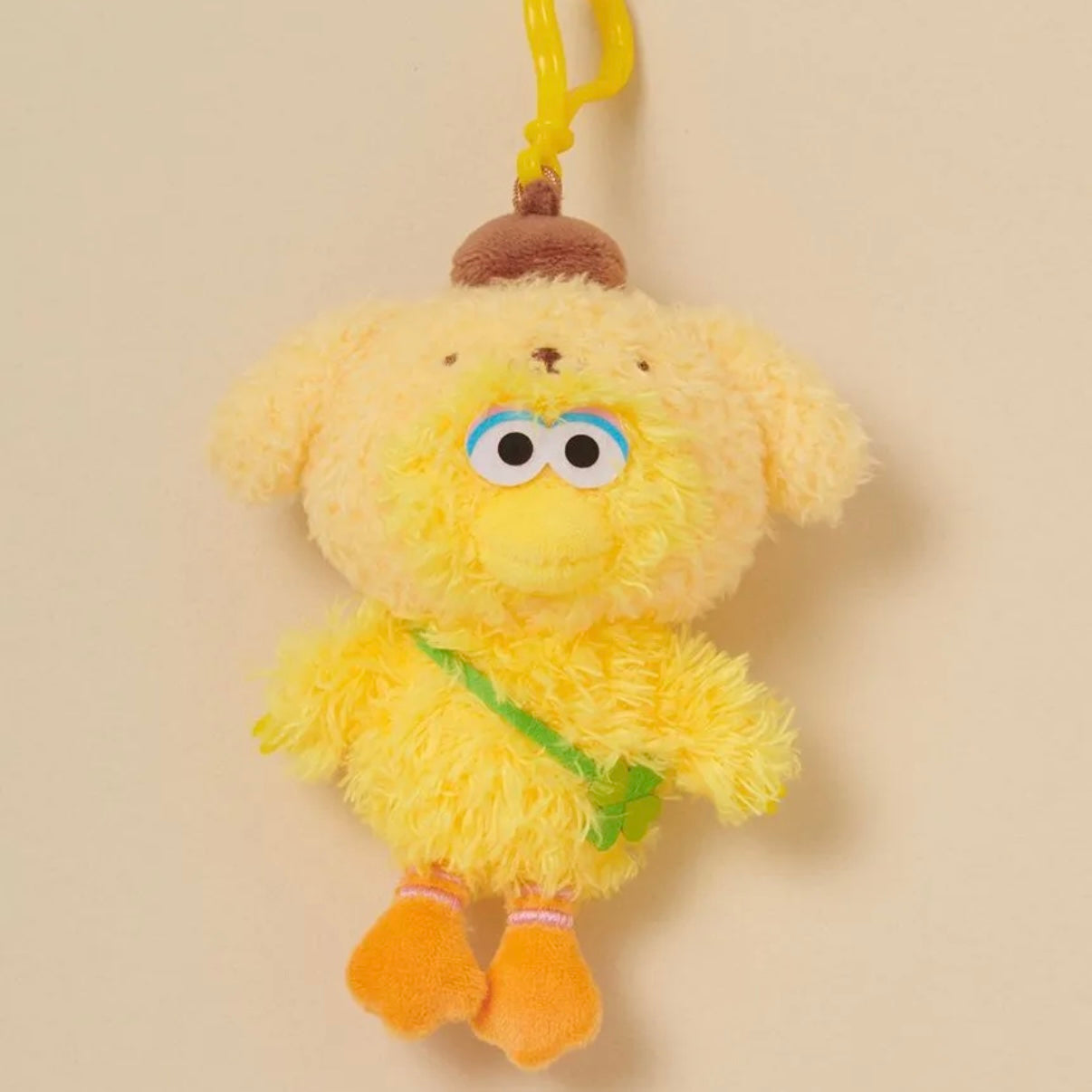 SESAME STREET MARKET x SANRIO | Big Bird x Pompompurin Mascot Holder Bag Charm Keychain
