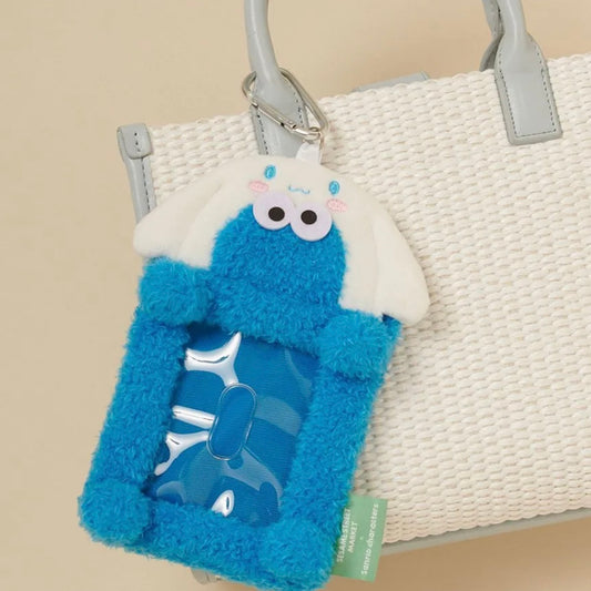 SESAME STREET MARKET x SANRIO | Cookie Monster x Cinnamoroll Plush Card Sleeve Pass Case ID Holder