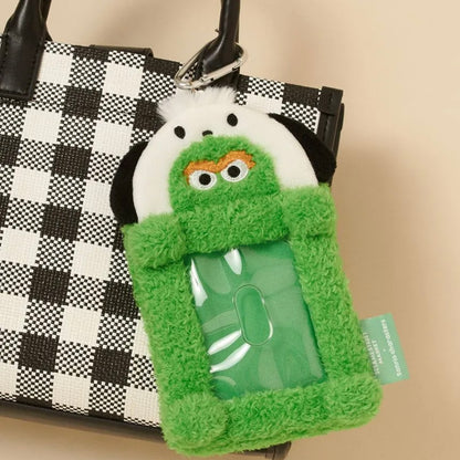 SESAME STREET MARKET x SANRIO | Oscar x Pochacco Plush Card Sleeve Pass Case ID Holder