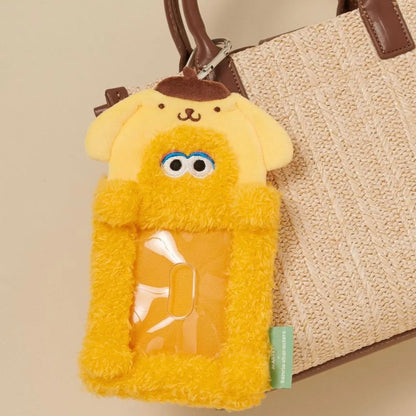 SESAME STREET MARKET x SANRIO | Big Bird x Pompompurin Plush Card Sleeve Pass Case ID Holder