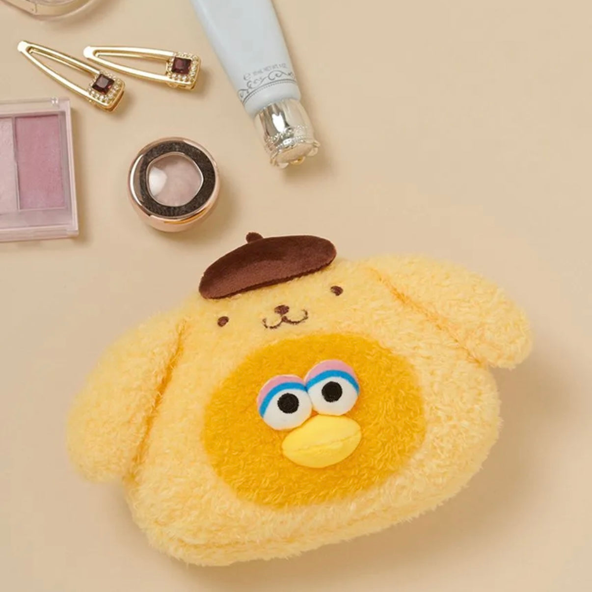 SESAME STREET MARKET x SANRIO | Big Bird x Pompompurin Face Pouch