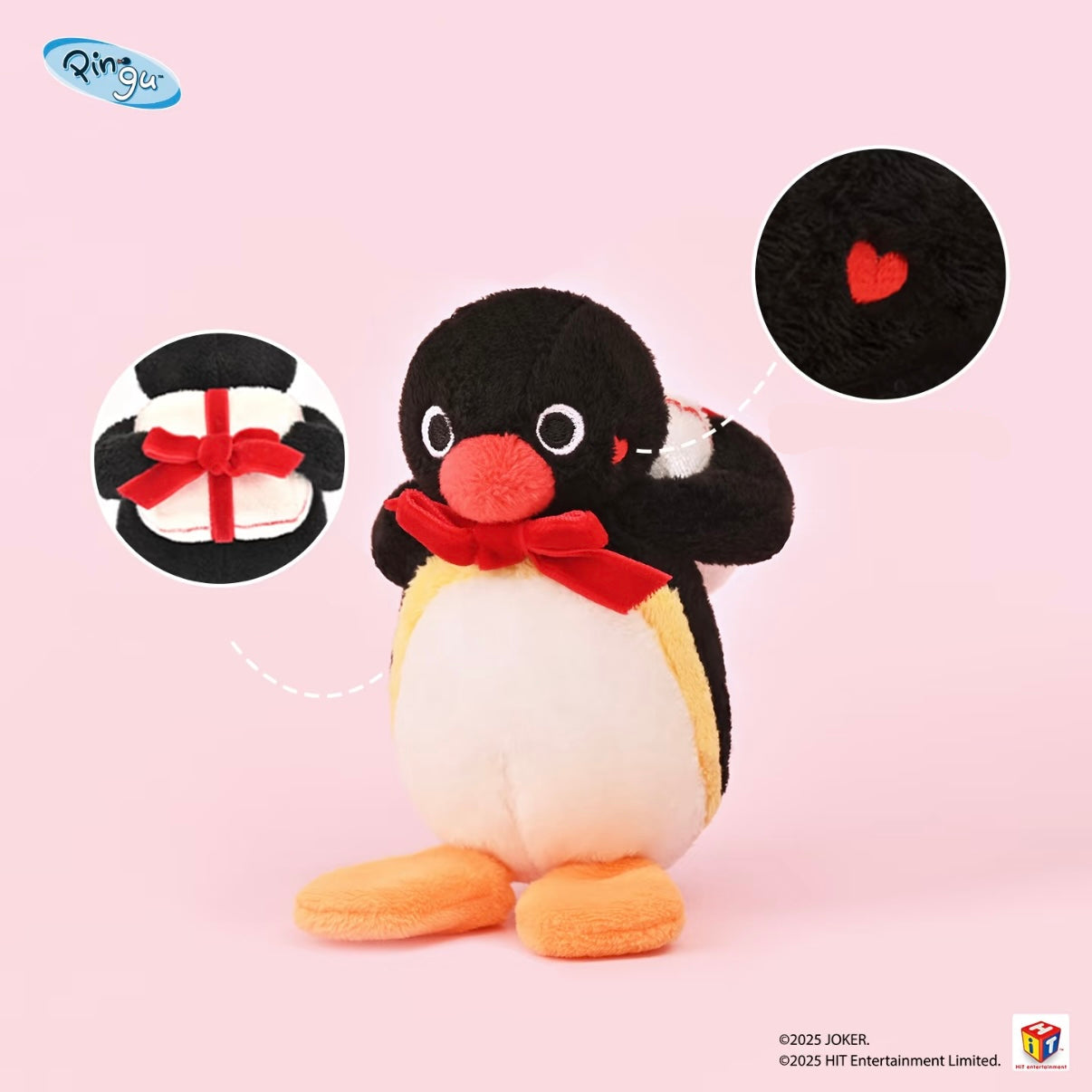 Pingu | Romantic Couple Series Mascot Holder Bag Charm Plush Keychain Set Of Two