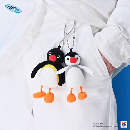 Pingu | Flat Series Mascot Holder Bag Charm Plush Keychain Set Of Two