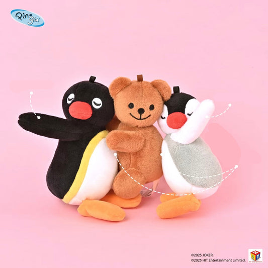 Pingu | Friends Series Magnetic Mascot Holder Bag Charm Plush Keychain Set Of Three