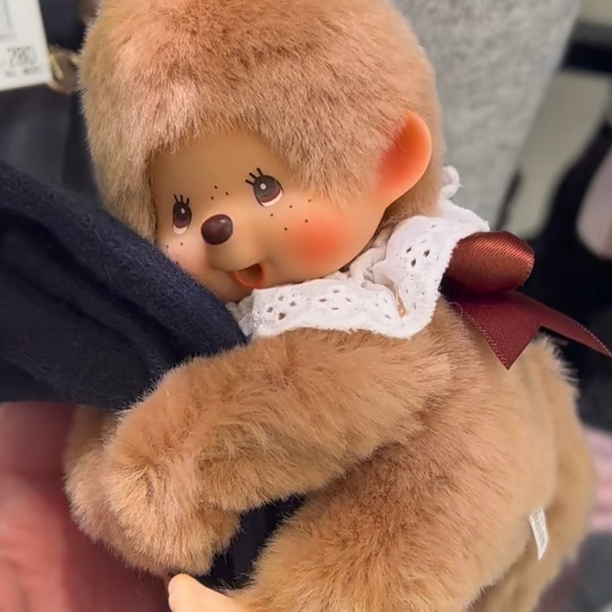 Monchhichi | Glove Holder Bag Charm Keychain 120x80x70mm (Sweet Brown)