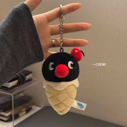 Pingu | Mascot Holder Bag Charm Plush Keychain (Ice Cream)