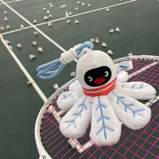 Pingu | Mascot Holder Bag Charm Plush Keychain (Badminton)