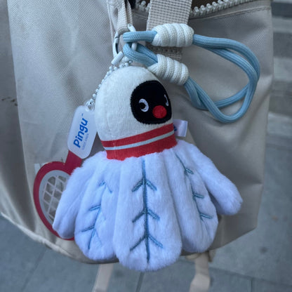 Pingu | Mascot Holder Bag Charm Plush Keychain (Badminton)