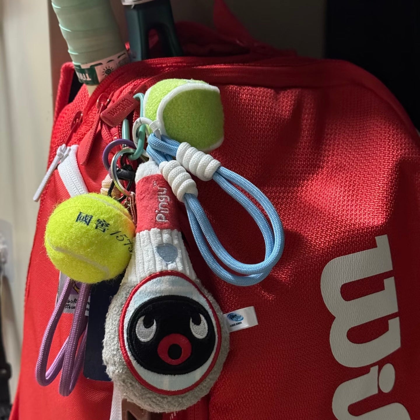Pingu | Mascot Holder Bag Charm Plush Keychain (Tennis)
