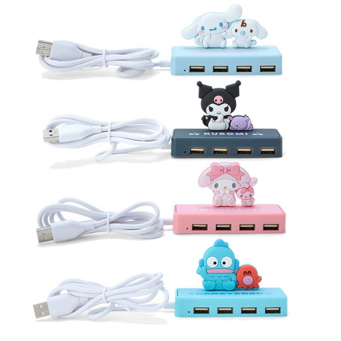 Sanrio | Slim Usb 2.0 Hub Size 9.5X3X6.3 Cm 日本三丽鸥 Usb多孔插座/扩充器/扩展器