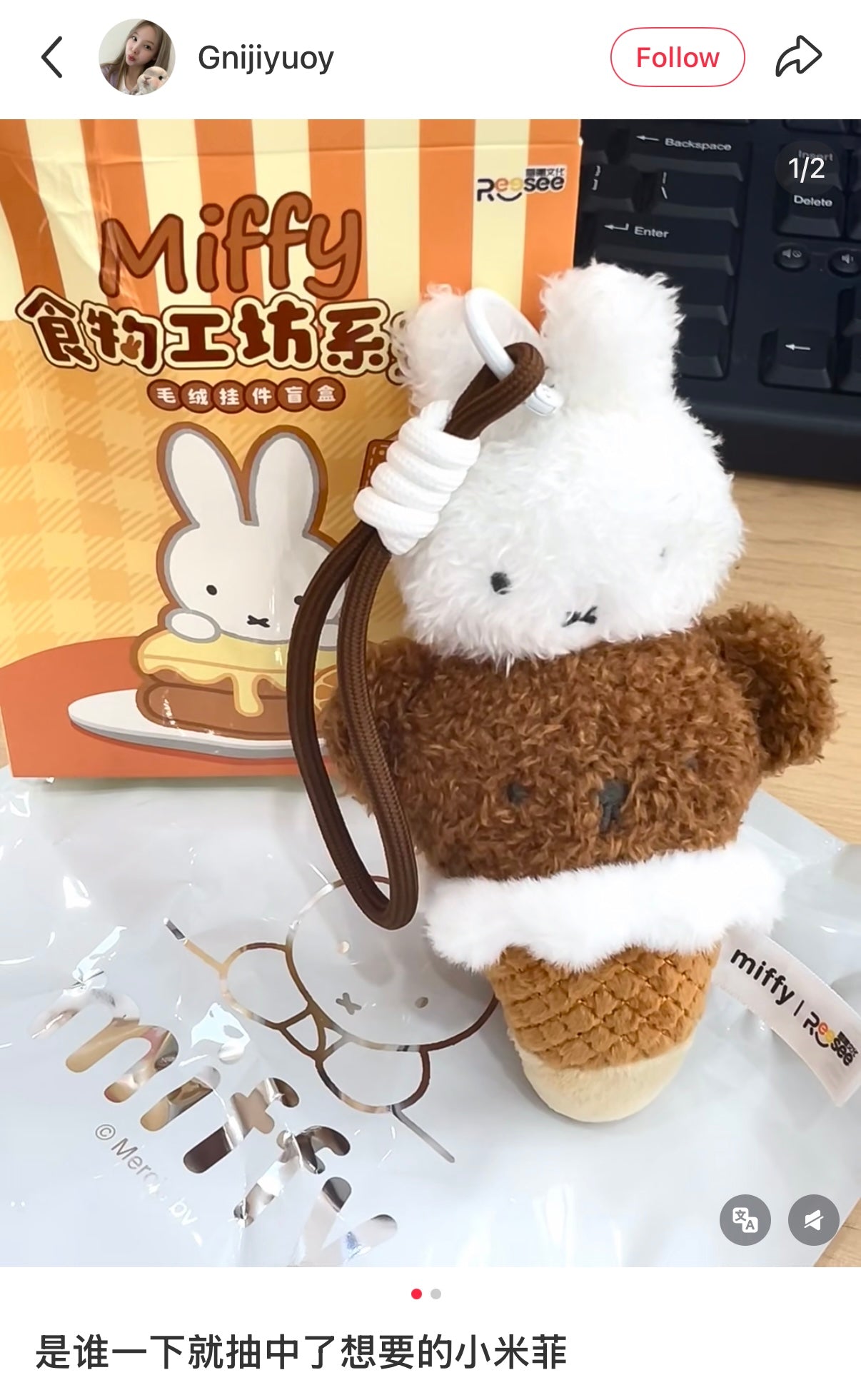 Miffy | Food Workshop Serie Plush Keychain Blind Box (Order 6 For Complete Box)