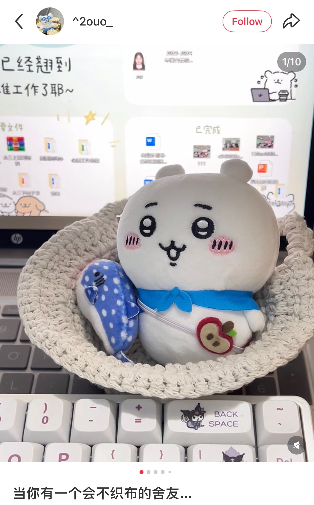 CHIIKAWA | Chiikawa Mascot Holder Plush Keychain Bag Charm 10cm Approx. (Okinawa Limited)