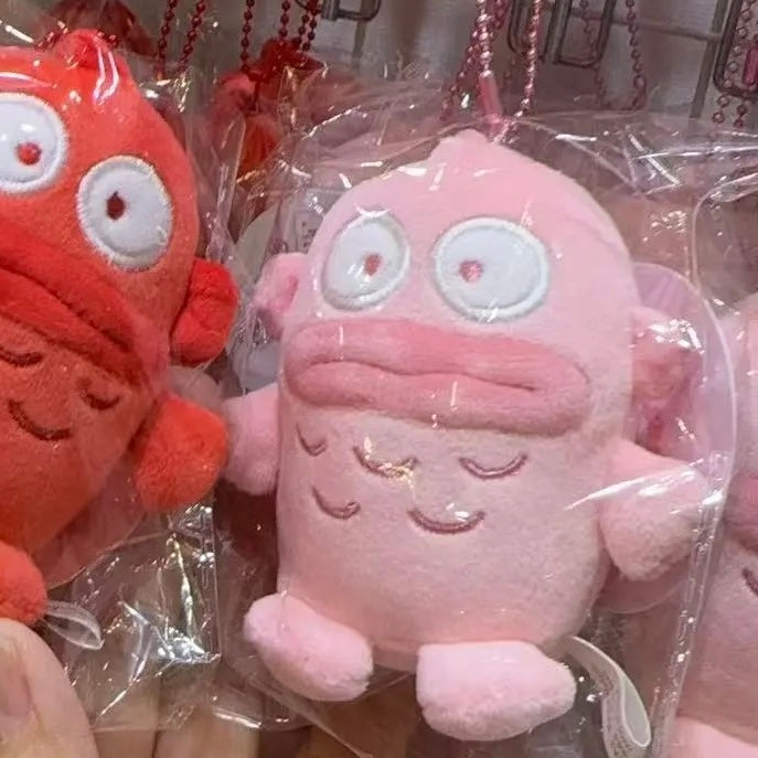 SANRIO | Colorful Hangyodon Mini Mascot Holder Keychain Bag Charm 10cm Approx. (Pink)