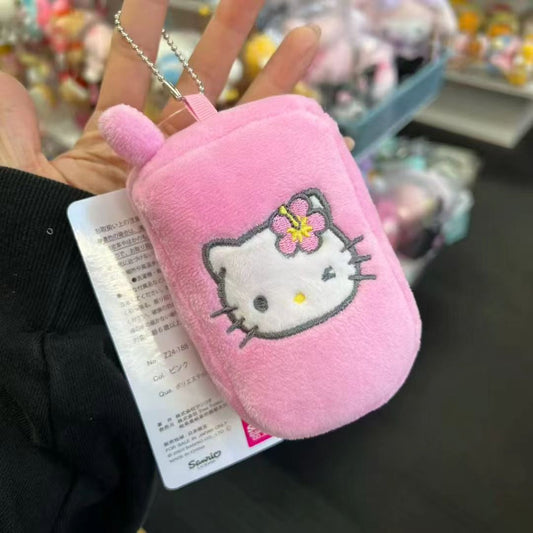 Avail x SANRIO | Hello Kitty Smart Phone Shaped Plush Mirror Keychain Bag Charm 9cm Approx.
