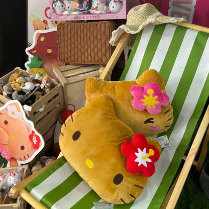SANRIO | Hello Kitty Wink Die cut Cushion Plush 430×330×110mm (Tan Swimsuit Party)