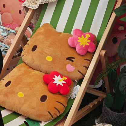 SANRIO | Hello Kitty Red Die cut Cushion Plush 430×330×110mm (Tan Swimsuit Party)