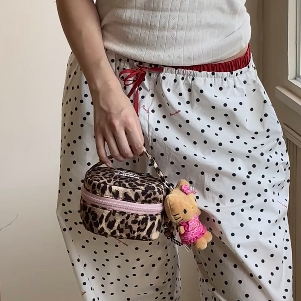 SANRIO x 10C REPIPI | Hello Kitty Mascot Fur Keychain Mascot Holder Bag Charm 100 x 55mm (Swimsuit Tanned)