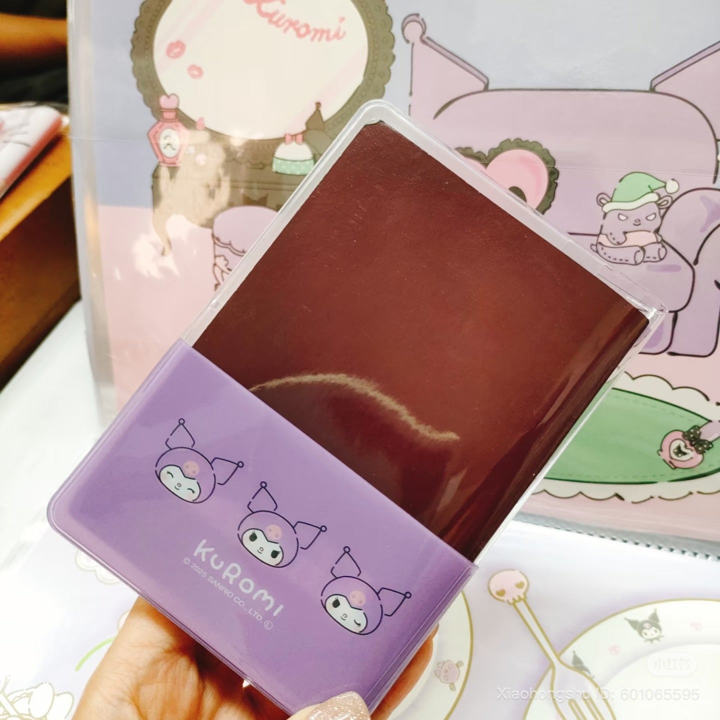 SANRIO | Kuromi B7 Stationery Multi-Case Passport Case Cover with Pocket 136 x 95 x 10cm