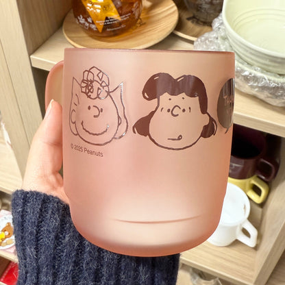 【Made in Japan】PEANUTS | Snoopy Clear Cup Mug 300ml (Pink)