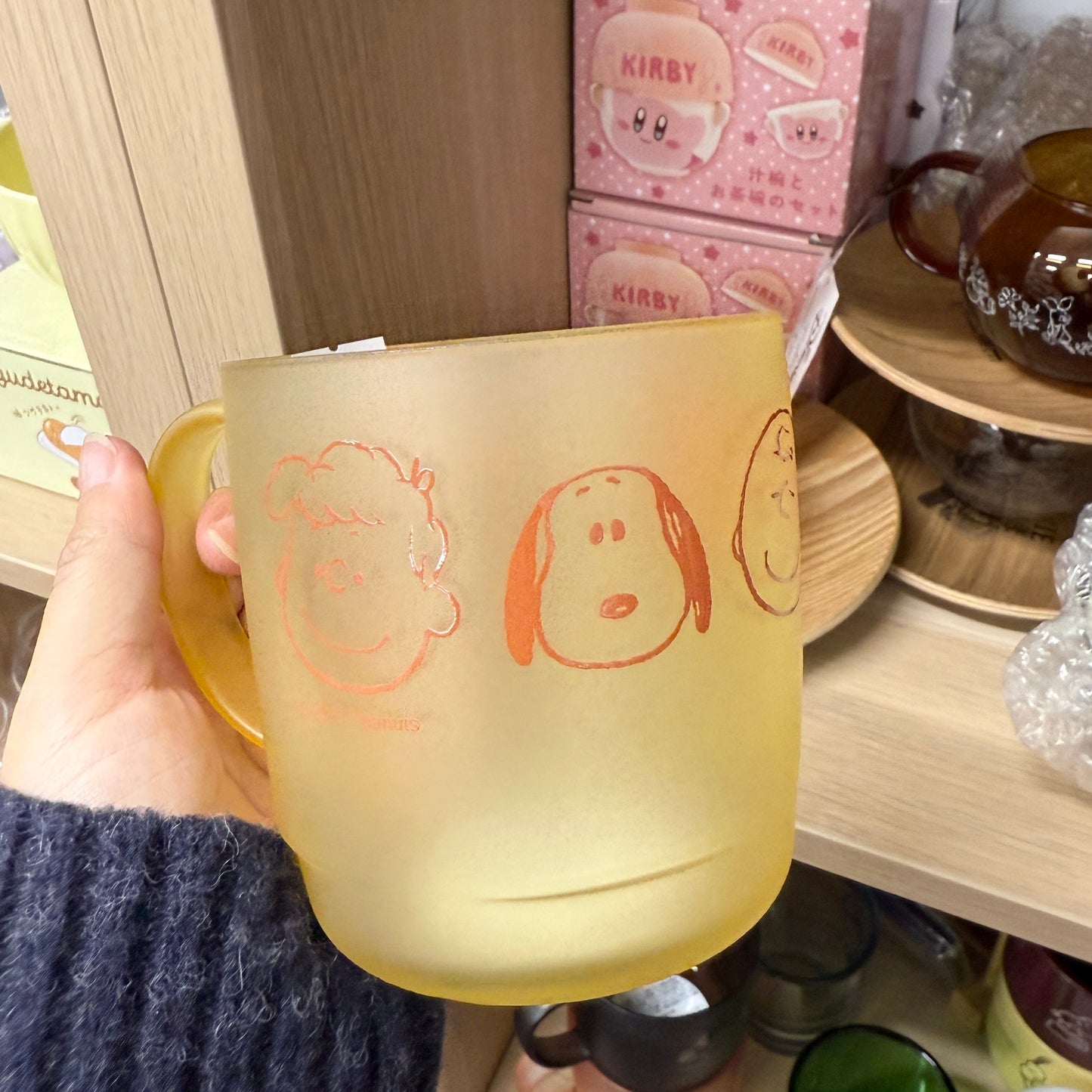 【Made in Japan】PEANUTS | Snoopy Clear Cup Mug 300ml (Yellow)
