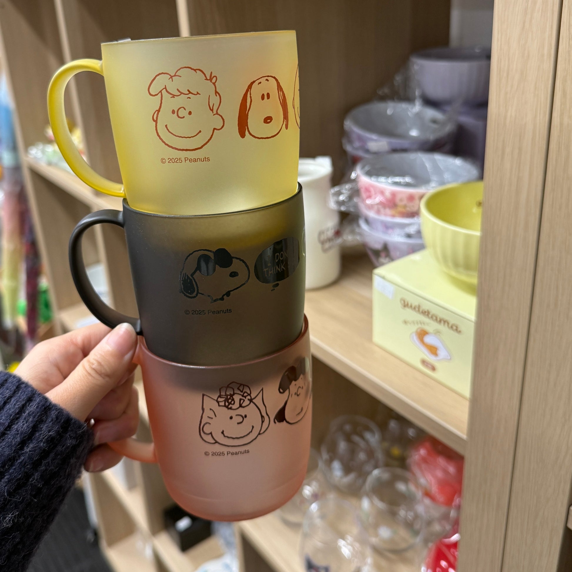 【Made in Japan】PEANUTS | Snoopy Clear Cup Mug 300ml (Pink)