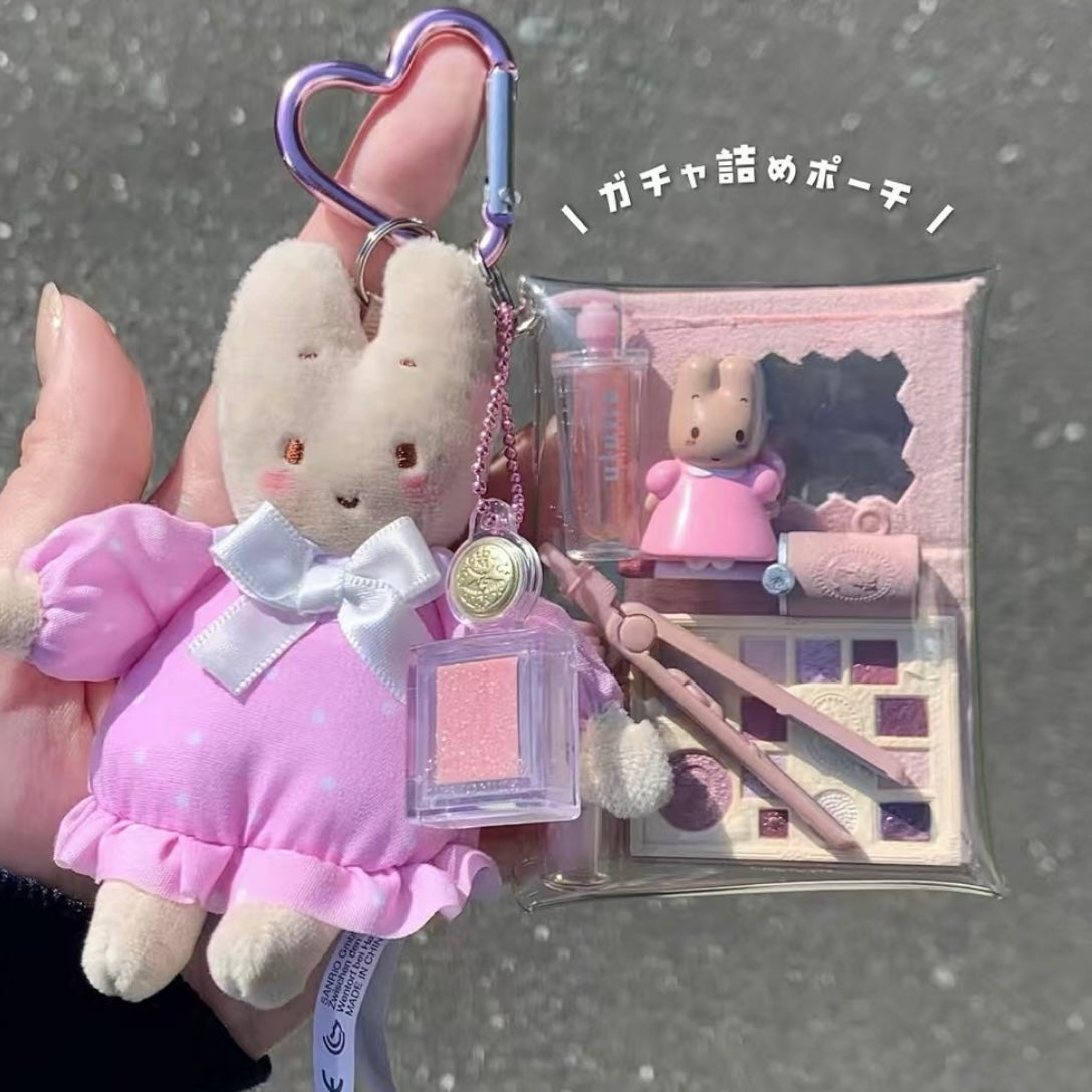 SANRIO | Marron Cream Plush Mini Mascot Holder with Heart Carabiner Bag Charm 6×4×10cm
