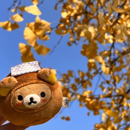 SAN-X | Rilakkuma Tea House Limited Mascot Holder Bag Charm Keychain (Manju Bun Style)